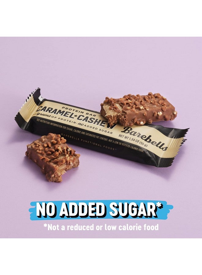 بيربيلز بارات بروتين باربيلز بالكراميل والكاجو - 12 قطعة، عبوة من قطعتين - وجبات خفيفة من البروتين تحتوي على 20 جرامًا من البروتين العالي - بار بروتين الشوكولاتة مع 1 جرام من إجمالي السكريات - مثالي للوجبات الخفيفة والإفطار البروتينية... - Image 1