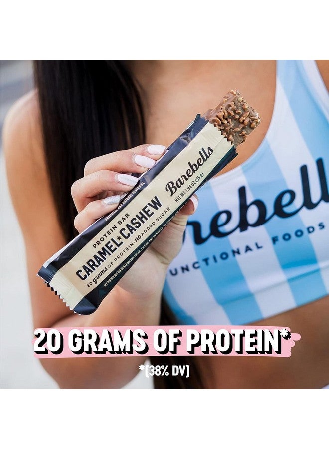 بيربيلز بارات بروتين باربيلز بالكراميل والكاجو - 12 قطعة، عبوة من قطعتين - وجبات خفيفة من البروتين تحتوي على 20 جرامًا من البروتين العالي - بار بروتين الشوكولاتة مع 1 جرام من إجمالي السكريات - مثالي للوجبات الخفيفة والإفطار البروتينية... - Image 2