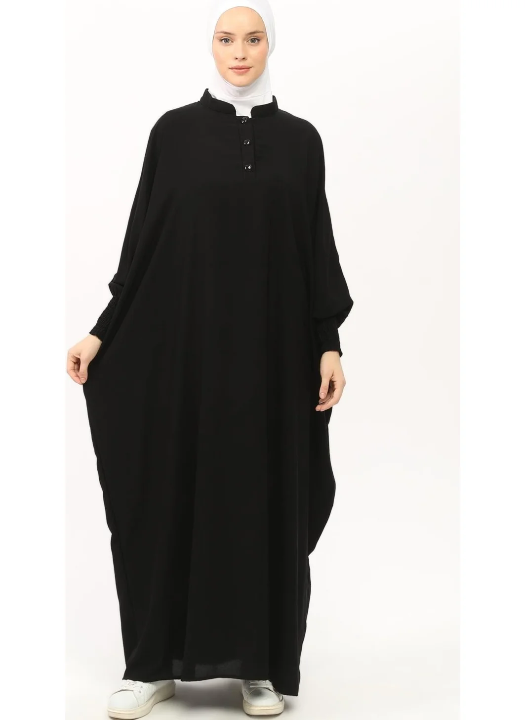 التوبة Sultanbas Nikapli Chador Jilbab Khimar Abaya Elastic Sleeve Judge Collar Veiled Abaya Medina Silk