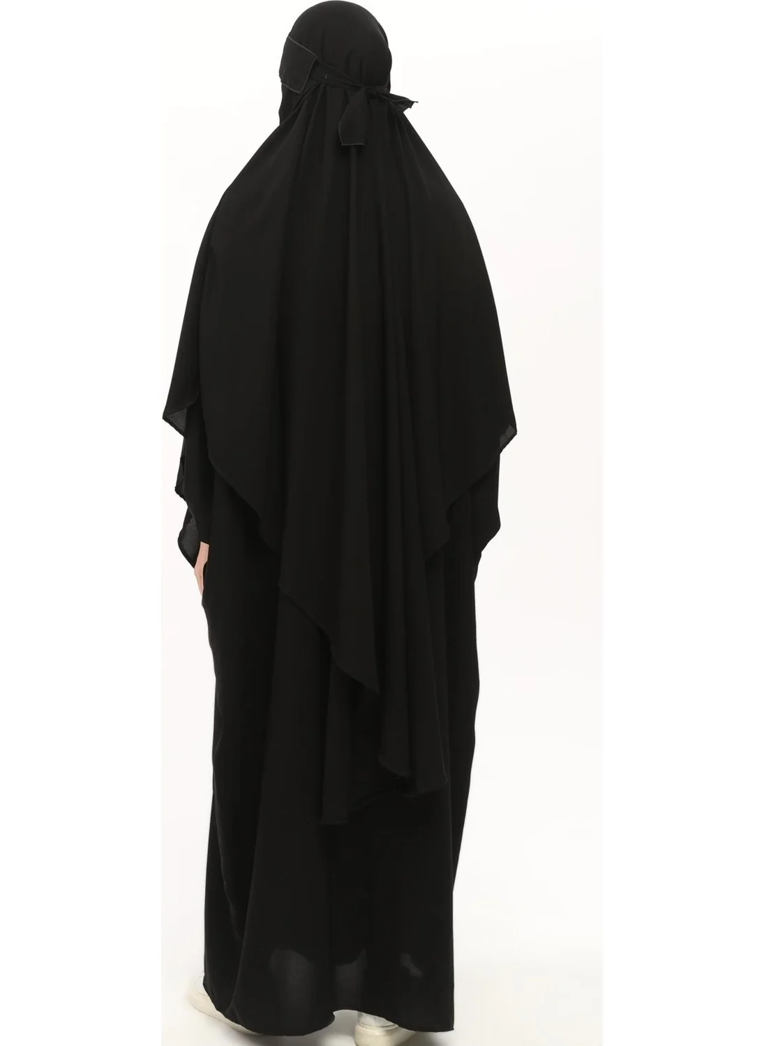 التوبة Sultanbas Nikapli Chador Jilbab Khimar Abaya Elastic Sleeve Judge Collar Veiled Abaya Medina Silk