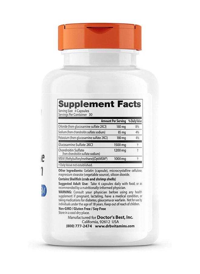Glucosamine Chondroitin MSM With Optimsm - 120 Capsules