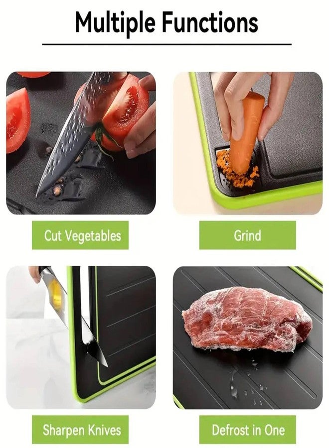 Jwthee Defrosting Tray, 4 in 1 Defrosting Tray for Frozen Meat, Thawing Trays for Frozen Meat, Quick Thaw Plate, Double Sided Cutting Board, Rapid Thaw Defrostings Mat - Image 2