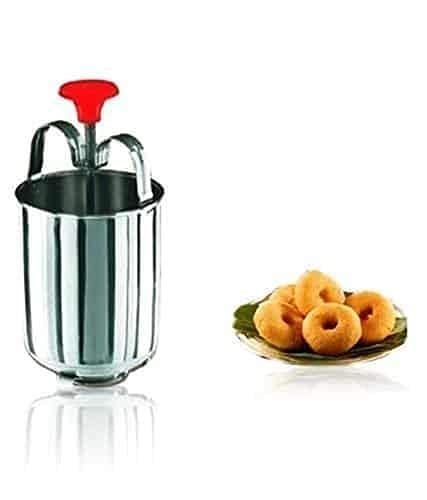 DHARMINSON Impex Shaped and Crispy Mendu Vada Maker The Ultimate Medu Vada Maker Machine Medu Vada and Donut Maker Stainless Steel for Homemade Donuts and Medu Vadas Stainless Steel - Image 2