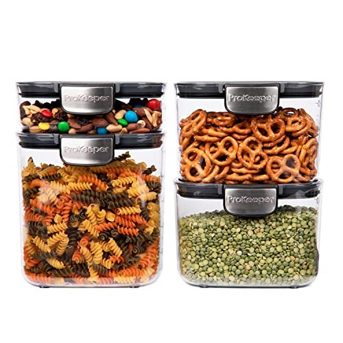 Progressive International ProKeeper+ 4-Piece Clear Plastic Modular Airtight Pantry Food/Snack Kitchen Storage Organization Container Canister Set - Image 3