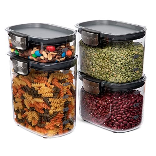Progressive International ProKeeper+ 4-Piece Clear Plastic Modular Airtight Pantry Food/Snack Kitchen Storage Organization Container Canister Set - Image 5