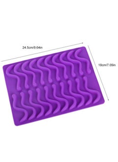 TOPINCN Chocolate Mold Silicone Candy Mold Reusable Microwave Freezer Dishwasher Safe Gummy Worms Shaped Pans For Making Pudding Cookies Chocolate Diy  - Image 3