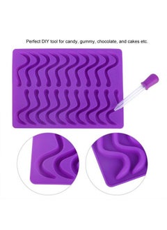 TOPINCN Chocolate Mold Silicone Candy Mold Reusable Microwave Freezer Dishwasher Safe Gummy Worms Shaped Pans For Making Pudding Cookies Chocolate Diy  - Image 4