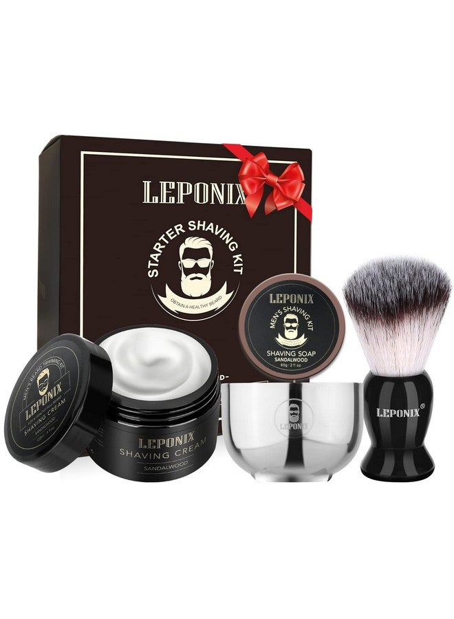 LEPONIX Shaving Kit For Men, Include Shaving Soap For Men, Shaving Brush, Shaving Cream, Shaving Bowl Mens Shaving Kit Aftershave Gift Set For Men Him Husband Boyfriend Stocking Stuffers - Image 1