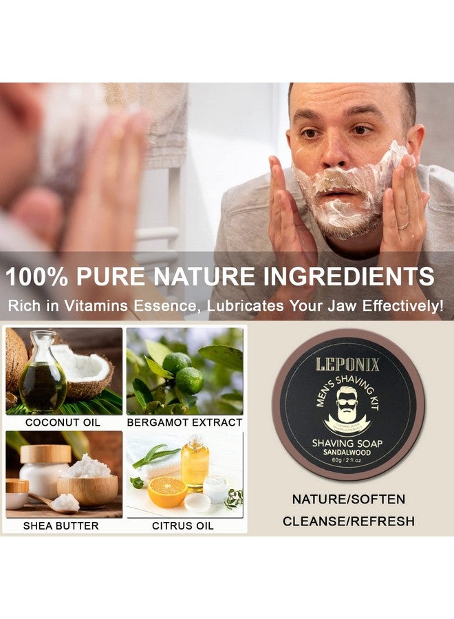 LEPONIX Shaving Kit For Men, Include Shaving Soap For Men, Shaving Brush, Shaving Cream, Shaving Bowl Mens Shaving Kit Aftershave Gift Set For Men Him Husband Boyfriend Stocking Stuffers - Image 4