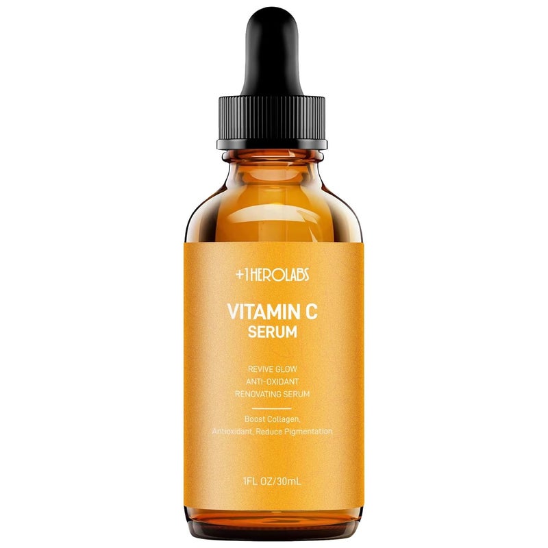 +1HEROLABS Vitamin C Serum for Face Anti Aging Face Eye Serum Hyaluronic Acid Reduce Fine Lines Dark Spots and Wrinkle - Image 1