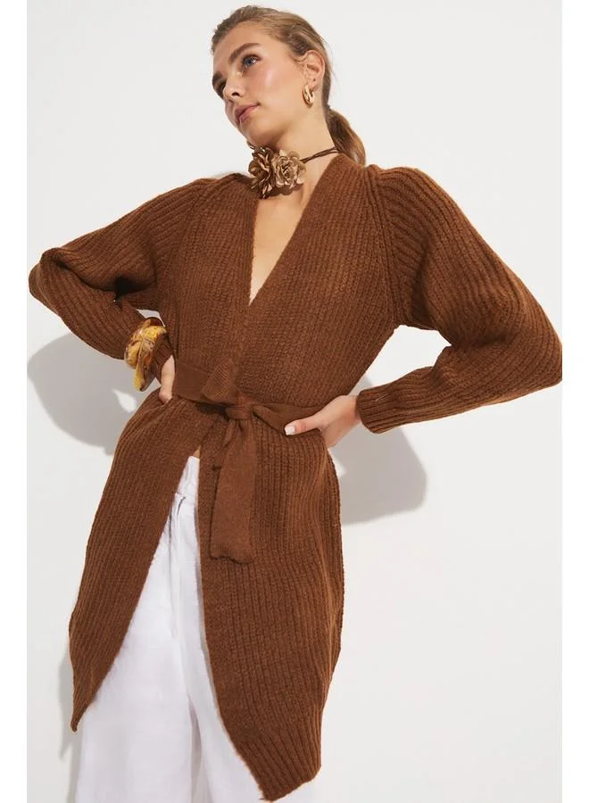 جون June Knitwear Cardigan Brown