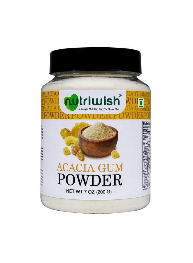 Nutriwish Gum Acacia Powder, 200 g - Dink | Vegan | All Natural | Healthy Ingredient - Image 1