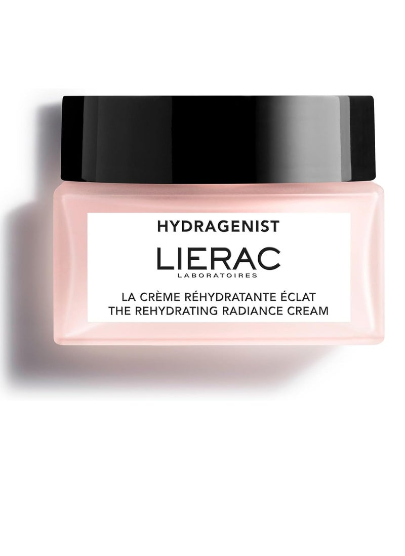 Lierac LIERAC Hydragenist - Rehydrating Radiance Cream - Natural Hydrating Face Moisturizer for Women with Hyaluronic Acid & Rehydrating Ferment, Recomended for All Types of Skin, 50 ml  - Image 1