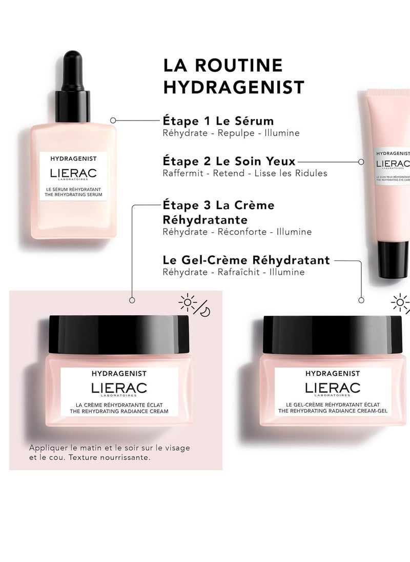 Lierac LIERAC Hydragenist - Rehydrating Radiance Cream - Natural Hydrating Face Moisturizer for Women with Hyaluronic Acid & Rehydrating Ferment, Recomended for All Types of Skin, 50 ml  - Image 3