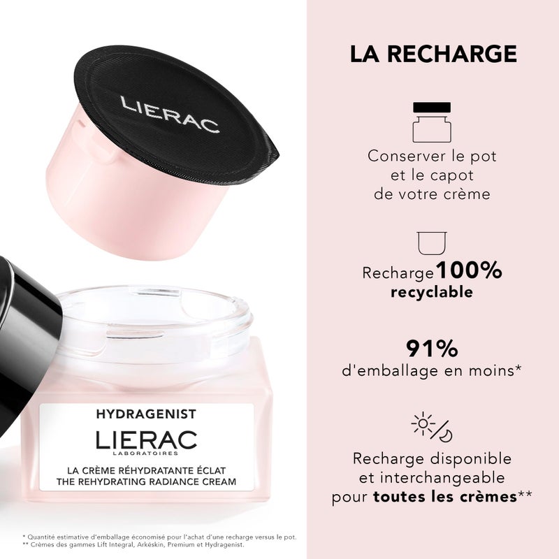 Lierac Rehydrating Radiance Face Cream - Hydrating Formula, Face Moisturizer Cream for Woman, Fine Lines, Hydrating, Smooths Skin with Hyaluronic Acid, Sensitive Skin - 50ml - Image 5