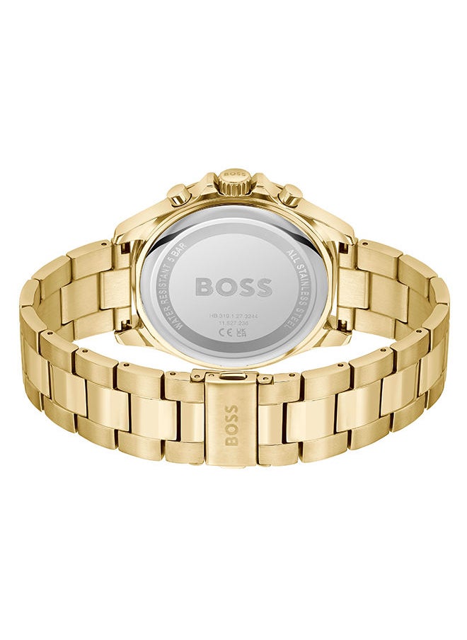 HUGO BOSS - Men Chronograph Round Shape Stainless Steel Wrist Watch 45 mm - Image 1