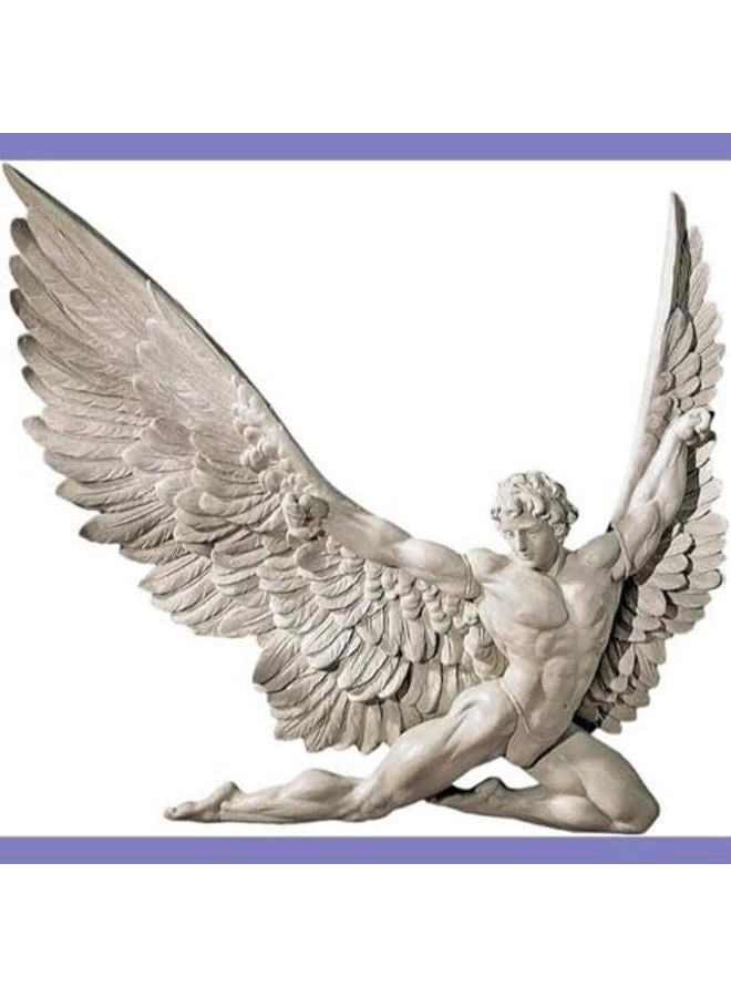 Design Toscano Icarus Winged Man Wall Sculpture, 11 Inch, Ancient Ivory - Image 4