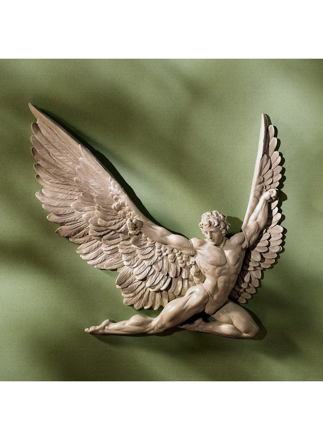 Design Toscano Icarus Winged Man Wall Sculpture, 11 Inch, Ancient Ivory - Image 2
