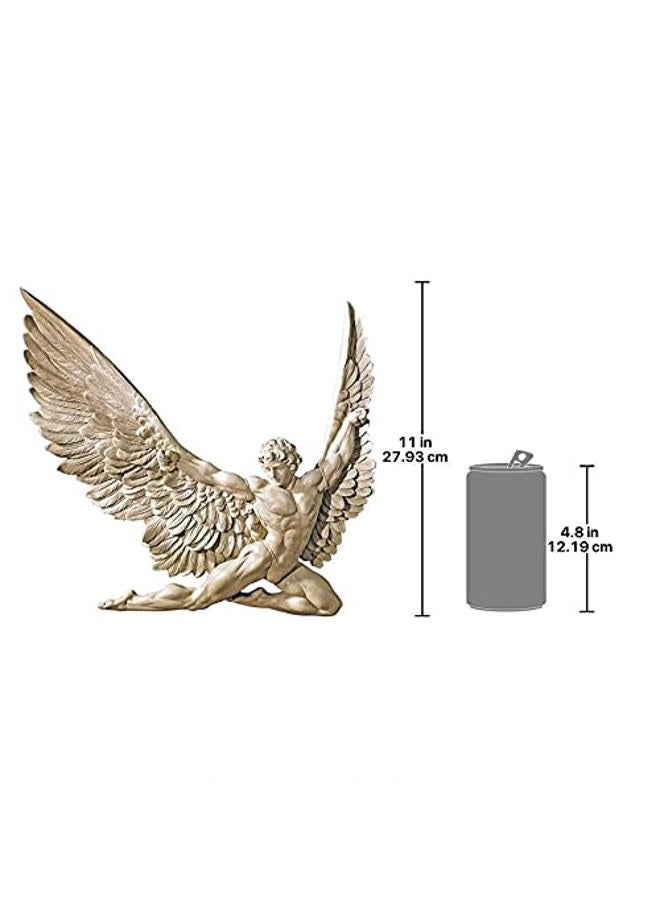 Design Toscano Icarus Winged Man Wall Sculpture, 11 Inch, Ancient Ivory - Image 3
