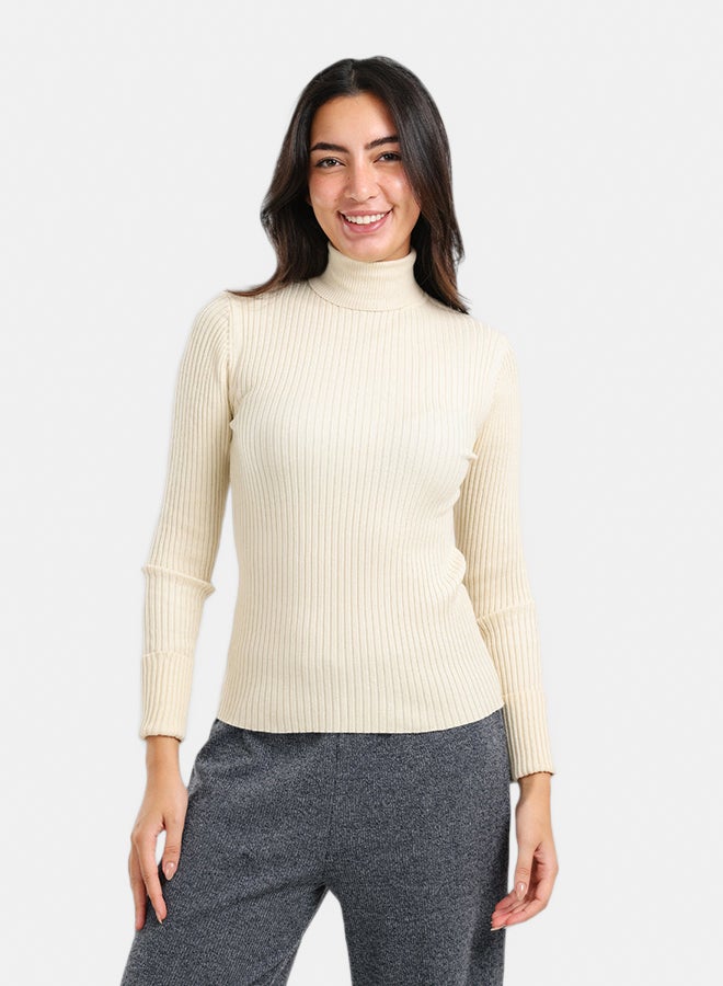 Carina Ribbed Turtleneck Pullover - Image 1