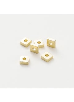 18K Gold Plated Copper Square Beading Spacers 14K(4mm30/about 7g)