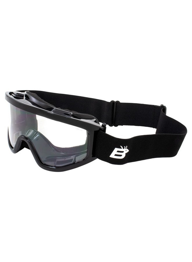 Birdz Eyewear Vulture Padded Riding + Ski Goggles Fit Over Most Eyewear Clear Lenses - Image 1