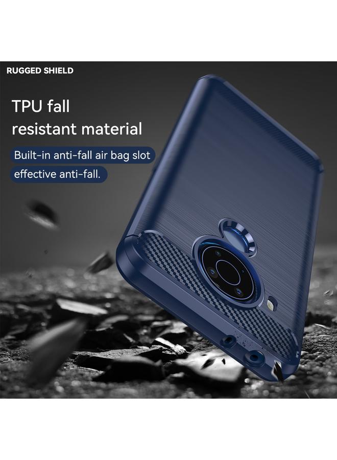 S-TOP Case For Nokia 5.4 Brushed Texture Carbon Fiber TPU Phone Case - Image 4