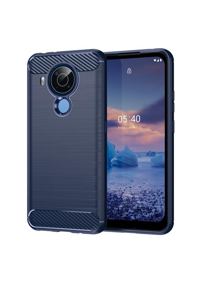 S-TOP Case For Nokia 5.4 Brushed Texture Carbon Fiber TPU Phone Case - Image 1