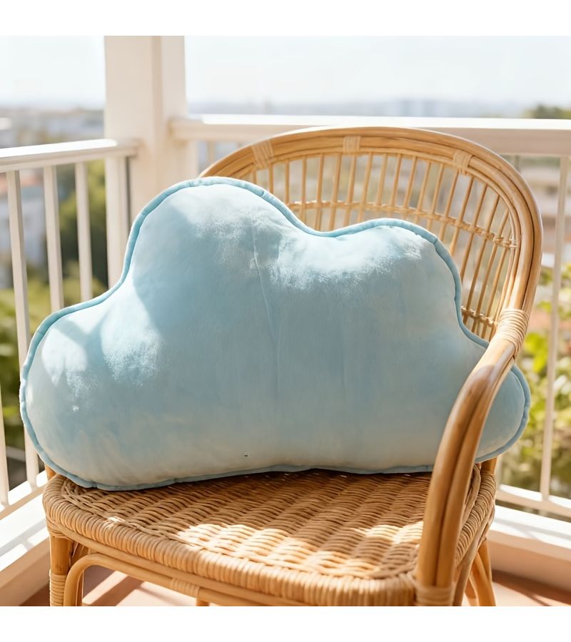 Blue Cloud Shaped Cushion Home Decor Pillow Backrest Support Pillow For Bed Cushion - Image 4