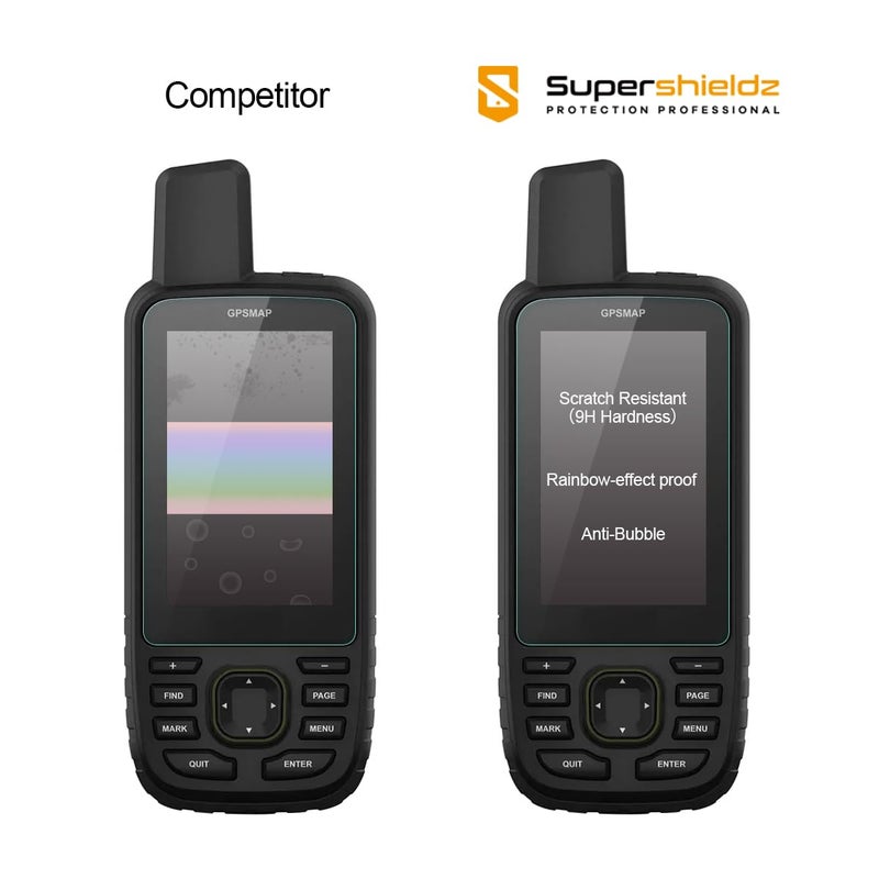 Supershieldz (3 Pack) Designed for Garmin GPSMAP 67 67i 66i 66s 66st 66sr Tempered Glass Screen Protector, Anti Scratch, Bubble Free - Image 2