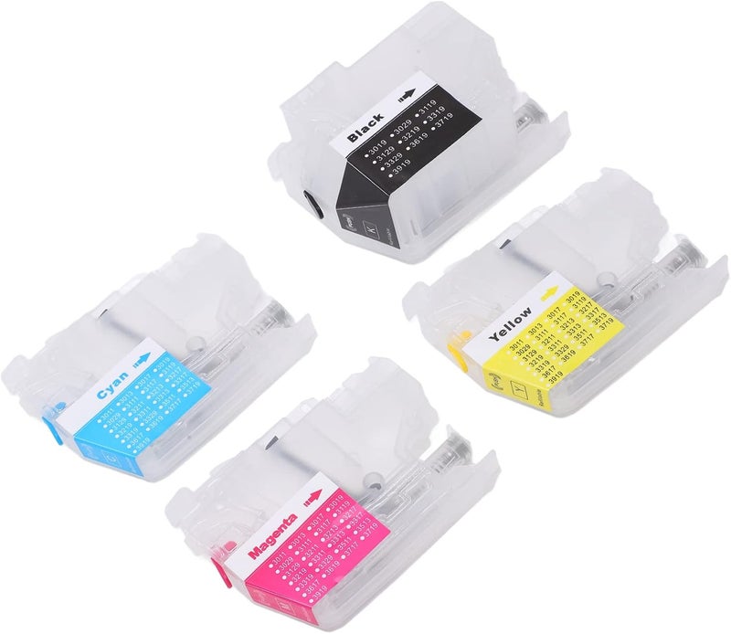 4Pcs Ink Cartridge Refill for LC3017 BK LC3017C LC3017M LC3017Y Printers, Replacement Ink Cartridge, High Capacity Printer Ink with Smooth Output, Compatible with - Image 3
