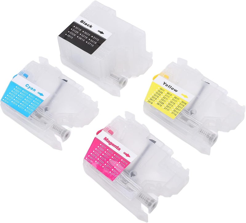 4Pcs Ink Cartridge Refill for LC3017 BK LC3017C LC3017M LC3017Y Printers, Replacement Ink Cartridge, High Capacity Printer Ink with Smooth Output, Compatible with - Image 4