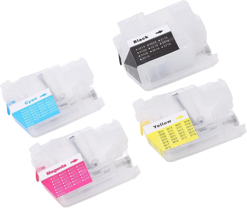 4Pcs Ink Cartridge Refill for LC3017 BK LC3017C LC3017M LC3017Y Printers, Replacement Ink Cartridge, High Capacity Printer Ink with Smooth Output, Compatible with - Image 5