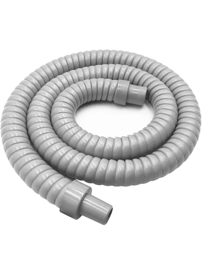 SILTOX Flexible PVC AC Drain Hose Pipe with Foam Film Insulation Grey 1 Meter - Image 1