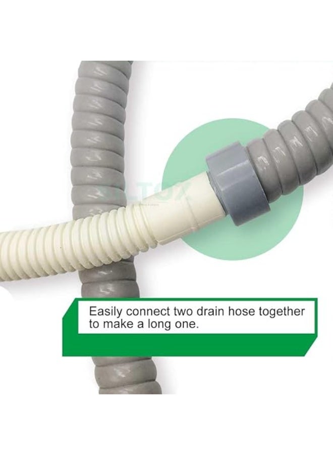 SILTOX Flexible PVC AC Drain Hose Pipe with Foam Film Insulation Grey 1 Meter - Image 3