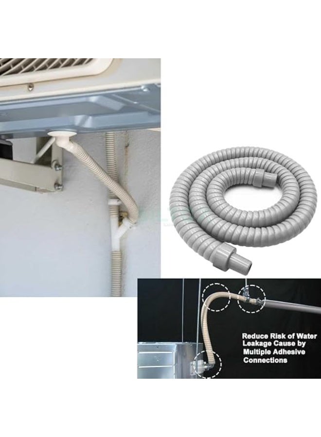 SILTOX Flexible PVC AC Drain Hose Pipe with Foam Film Insulation Grey 1 Meter - Image 5
