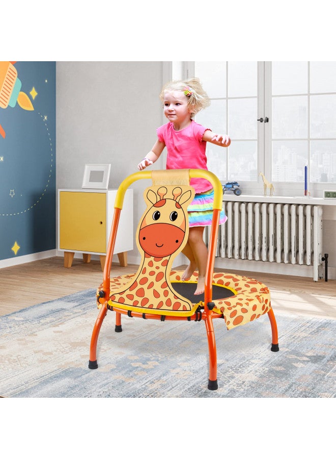 Yeeeasy Toddler Trampoline Baby Trampoline - Mini Trampoline for Kids 1 Year Plus Nursery Trampoline with Handle, Baby Gifts for Boys and Girls, Indoor and Outdoor, Giraffe - Image 1