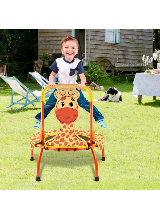 Yeeeasy Toddler Trampoline Baby Trampoline - Mini Trampoline for Kids 1 Year Plus Nursery Trampoline with Handle, Baby Gifts for Boys and Girls, Indoor and Outdoor, Giraffe - Image 2