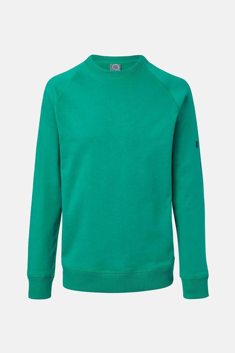Tchibo Men Crew Neck Long Sleeve Plain Sweater, Green  - Image 3
