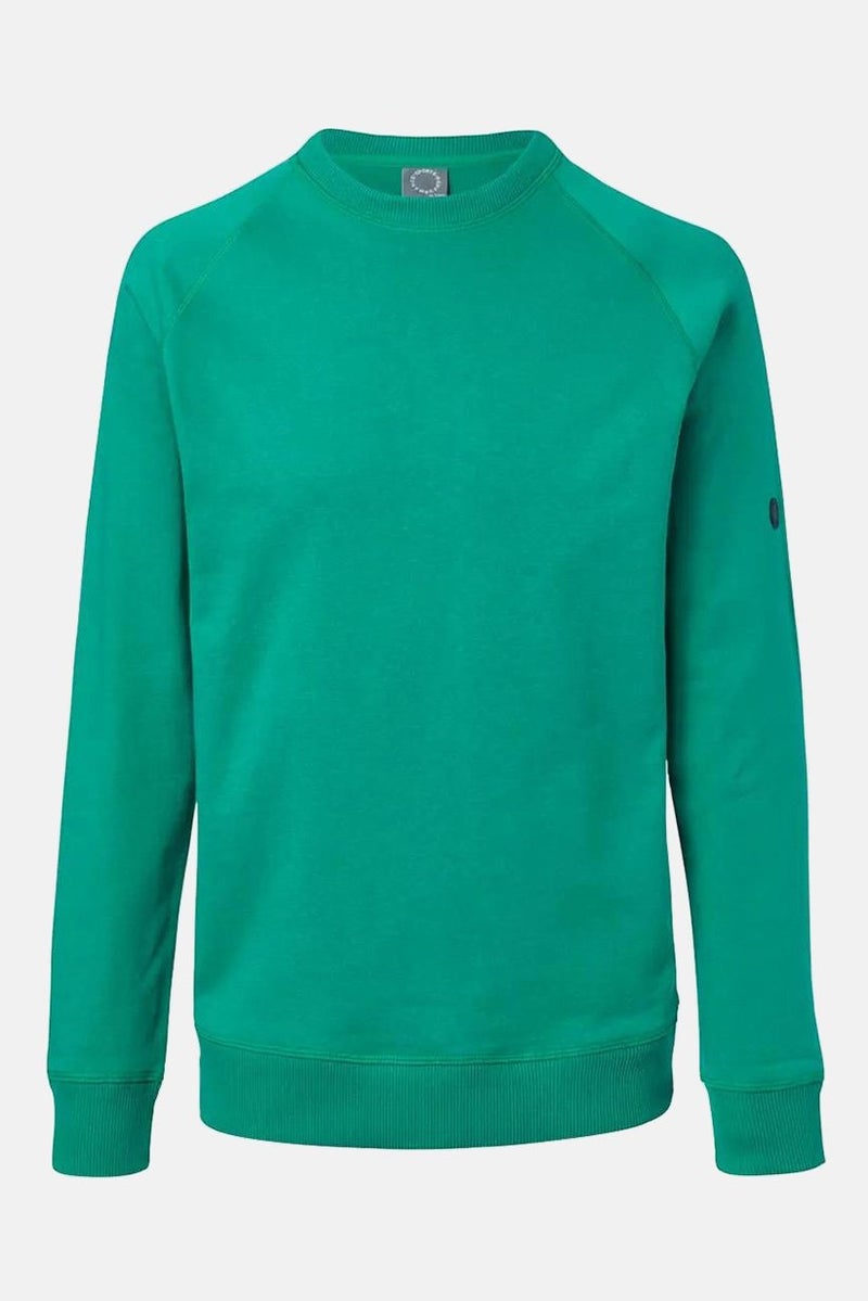 Tchibo Men Crew Neck Long Sleeve Plain Sweater, Green  - Image 2
