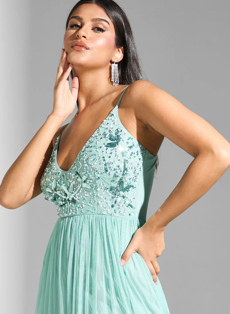 Namshi x Sequin Bodice Tulle Dress