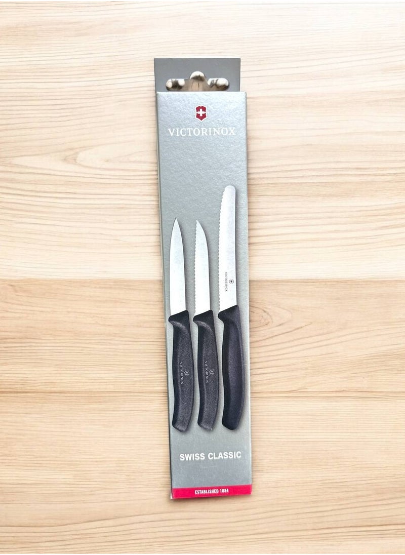 Victorinox - Victorinox Swiss Classic Paring Knife Set, 3 pieces Black 6.7113.3 - Image 1