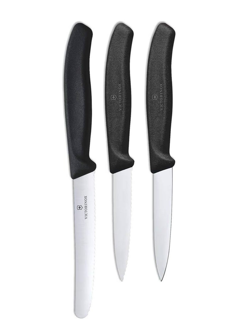 Victorinox - Victorinox Swiss Classic Paring Knife Set, 3 pieces Black 6.7113.3 - Image 1