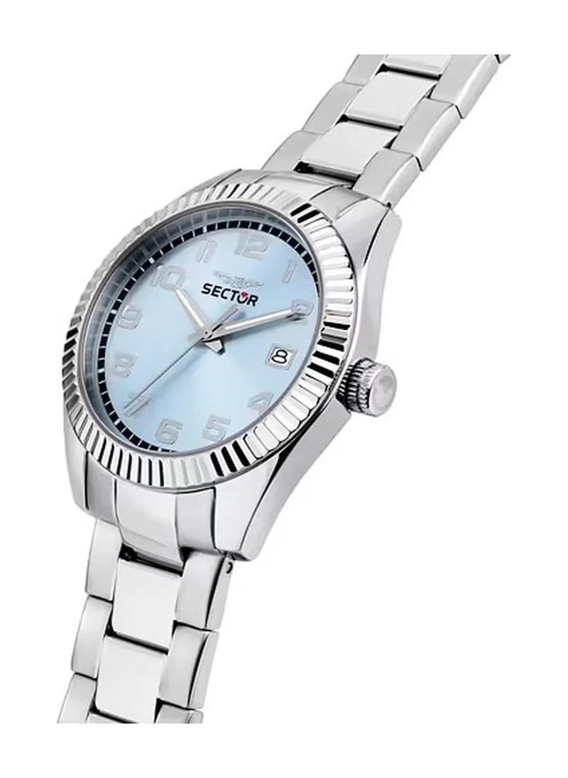 Sector 240 Collection Men's Analog Watch - Blue Dial, 39mm Stainless Steel Case, Stainless Steel Bracelet, Quartz, 50M Water Resistant - R3253240017