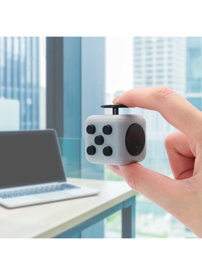 Fidget Cube Stress Relief Toy for Adults Teens Children Dark Grey Perfect Gift for Relaxation and Anxiety Relief - Image 2