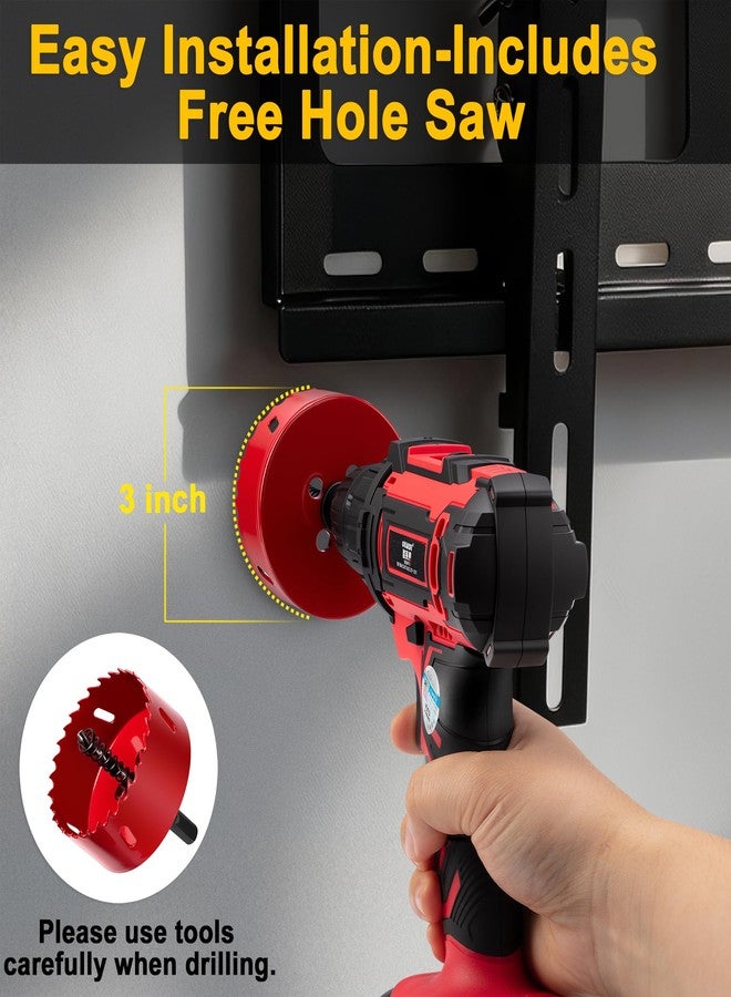 ZhiYo in-Wall Cable Management Kit for TV, White TV Cord Hider Kit, Behind Wall Cable Management for Mounted TVs, Cord Concealer Kits with 2 Wire Pass Throughs and 1 Hole Saw Drill Attachmen - Image 5