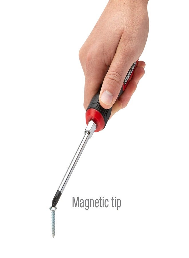 STEELMAN 4-Piece Comfort Grip Screwdriver Set, 1/8-inch x 3-inch and 3/16-inch x 4-inch Slotted Drivers and PH1 x 3-inch and PH2 x 4-inch Phillips Head Drivers, Magnetic Tips - Image 5