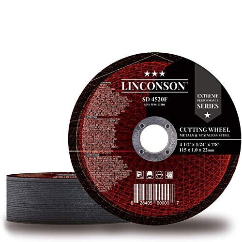LINCONSON 25 Pack 4.5 Inch Cut Off Wheel for Metal & Stainless Steel Used On Angle Grinder 4.5”x1/24”x7/8" Flat Disc (SD 4520F) - Image 1