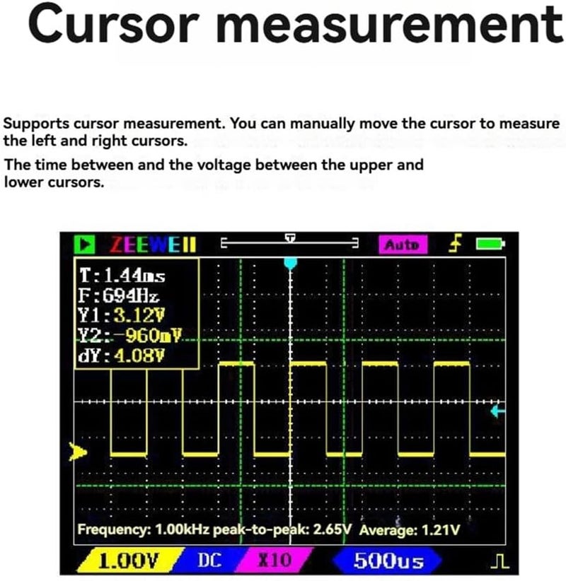 DSO1C81 2.8 بوصة راسم إشارة رقمي محمول 80 ميجاهرتز عرض النطاق 250 ميجاهرتز مولد إشارة 2 في 1 - Image 5
