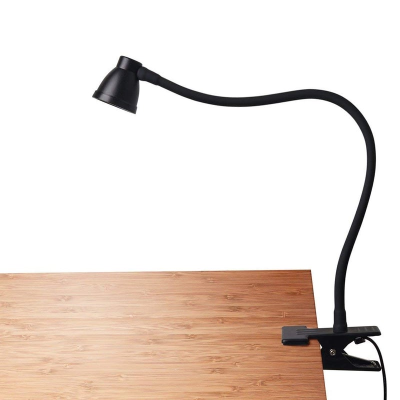 CeSunlight Clamp Desk Lamp, Clip on Reading Light, 3000-6500K Adjustable Color Temperature, 6 Illumination Modes, 10 Led Beads (Black) - Image 1